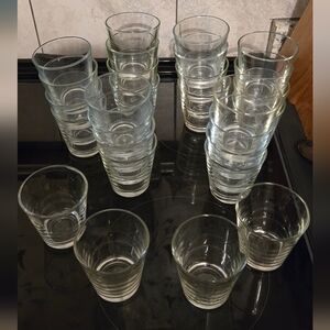 Clear Glass Candle Holder 28 Pieces